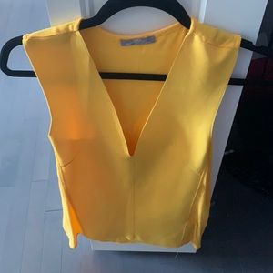 Zara deep V sleeveless top